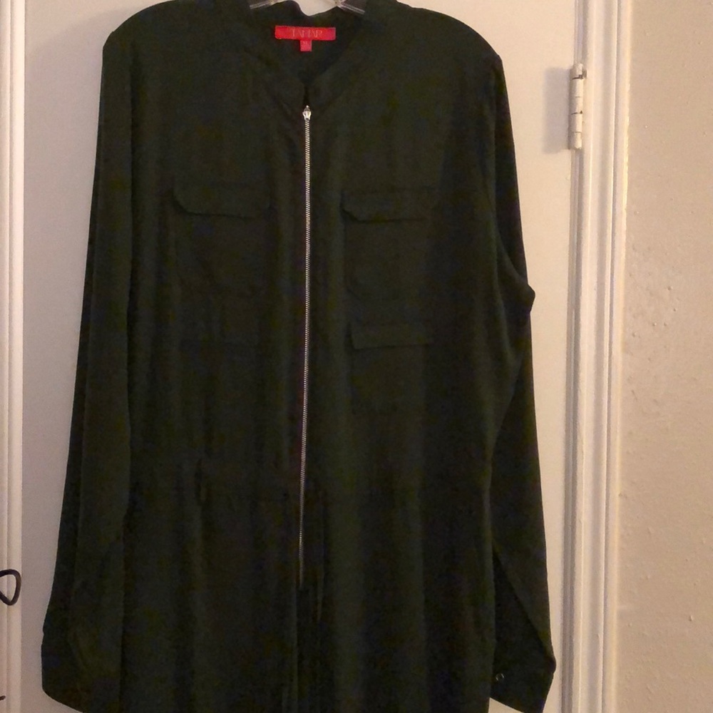 Army green long sleeve jumpsuit